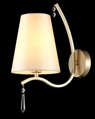 Бра RENATA AP1 GOLD Crystal Lux бежевый на 1 лампа, основание золотое в стиле арт-деко  фото 4